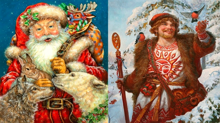 Как Бога Коляду заменили Дедом Морозом, а его жену Радуницу Хорсовну на Снегурочку.